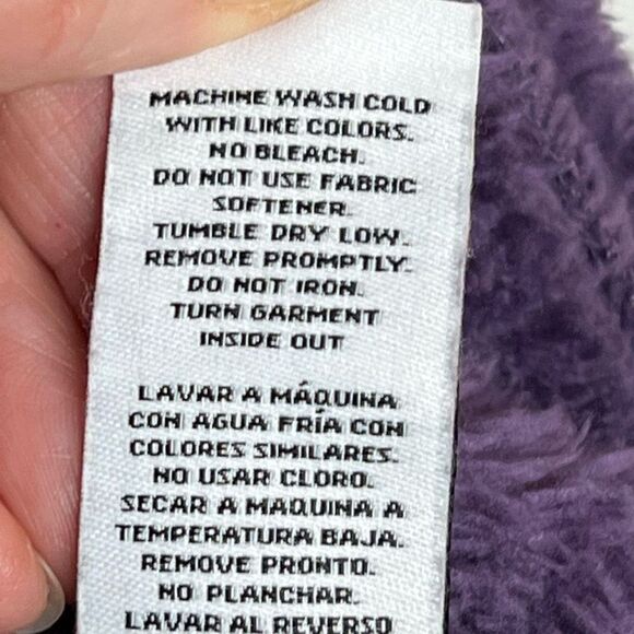 Wildfox purple lightning bolt fleece lounge top size L - Picture 13 of 14